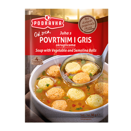 Povrtnim i Gris Soup Vegetable Semolina