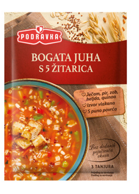 Podravka Bogata Juha 5 Grain Hearty Vegetable Soup 80g