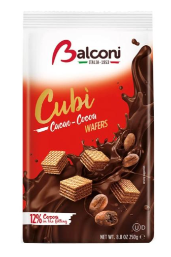 Balconi Wafer Cubi Cocoa 250g