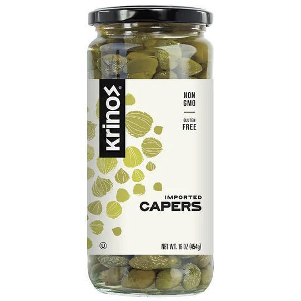Krinos Capers in Vinegar Brine (8oz)