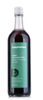 Organic Elderberry Cordial Harmonica 750ml