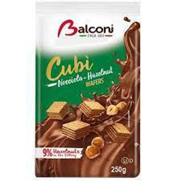 Wafer Cubi Hazelnut Balconi 250g