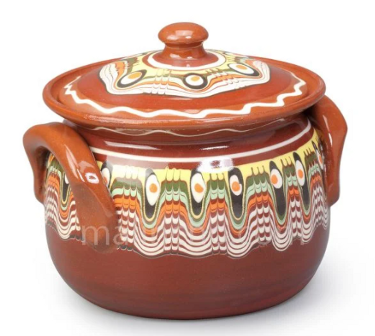 Clay Cooking Pot Red 0.7l