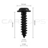 Toyota and multi use black 5 x 20mm trim screw