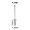 Carclips AS64 Dome Head Rivet 3/16"