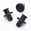 These plastic rivets are for securing front and rear bumpers, radiator surrounds, and engine bay trims. Also used in interior trim on some models. Designed to fit into a 10mm hole, they provide a reliable and durable fastening solution for various automotive applications.