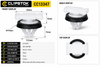 Clipstok CC13347 product infographic showing a white nylon automotive trim clip with black sealing washer. Includes front, angled, and top views with dimensions: 20mm x 12mm top head, Ø19mm seal diameter, 11mm stem length, and 11.5mm lower leg width. OEM reference GM 11547581.