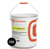 Clipstok Goldseal Automotive 20L black oil-based rust protection coating tin on a white background, labelled Goldseal Automotive with “Oil-based rust protection made practical,” “Rust Protection,” and “Spray on Vehicles” for vehicle underbody corrosion protection.