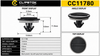 Clipstok CC11780 automotive retainer clip infographic showing a black plastic clip with grey foam sealing washer in front, angled and top views. Measurements shown are 19.8mm top/head diameter, 11.8mm overall height, 9.8mm stem/body height, 9.3mm upper width and 6mm inner width.