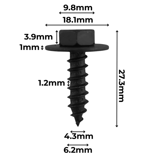 CC32007 - 6 x 20mm SEM Screw to fit Toyota