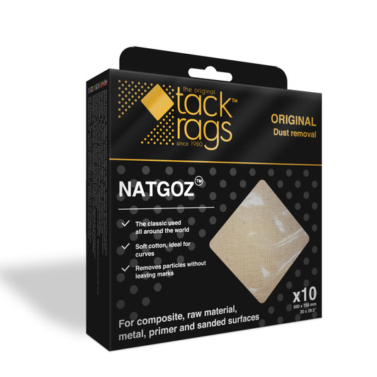 TACK RAGS ORIGINAL CLOTH NATGOZ LINT FREE (PKT 10)