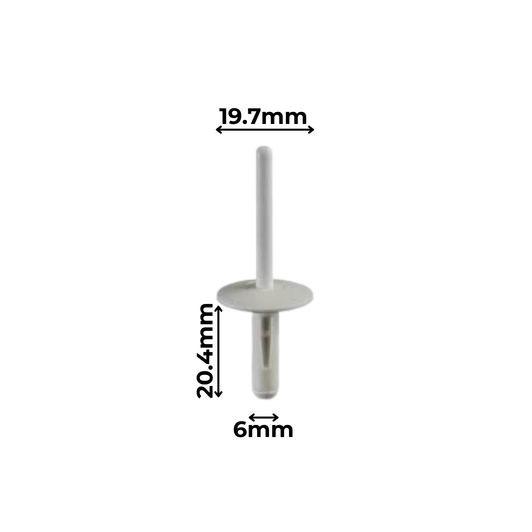 BMW White Nylon Rivet - CC10282W
