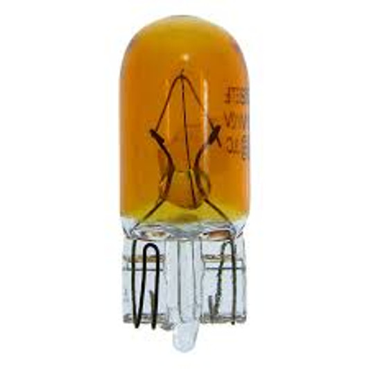 T10 12v (WY5W) Automotive Wedge Bulb Amber - GL2827