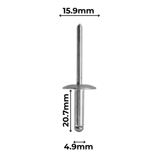 Carclips ASL68 Large Flange Rivet 3/16"