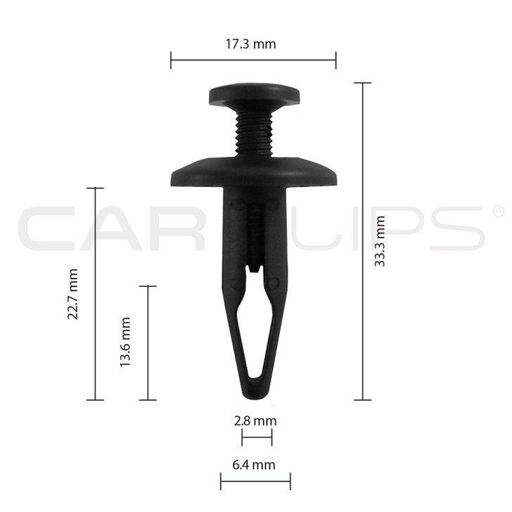 GM/FORD/LAND ROVER Screw type Clip
Chrysler part number; 4638136
GM part number: 20664092