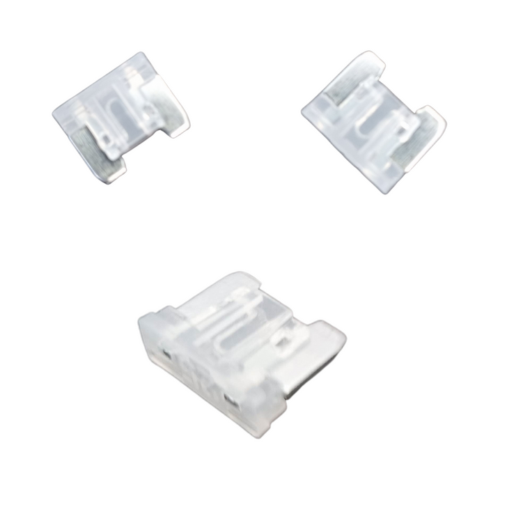 Carclips 25A Micro Automotive Blade Fuse 
Micro size blade fuse - White/Clear.
