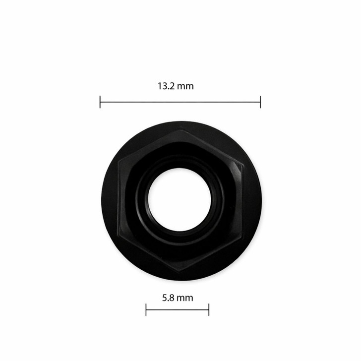 Automotive M6 Flanged Nut Black - CC32068B