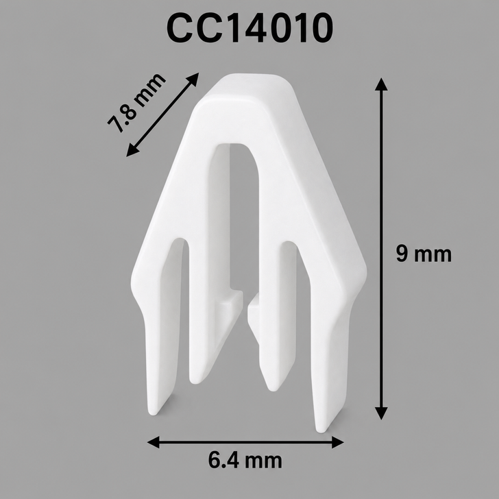 Clipstok CC14010 natural white Tesla interior moulding and panel trim retainer clip