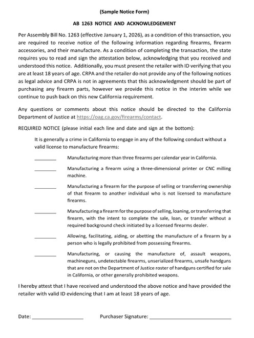 California Compliance Fee