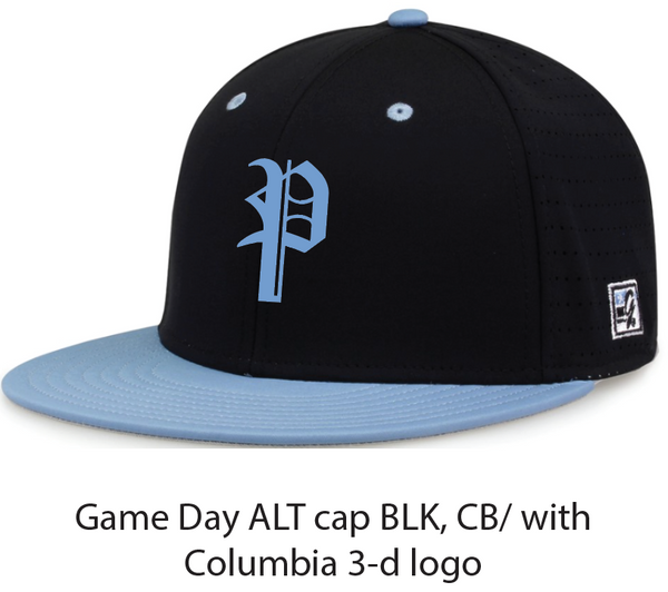 Pali 2026 Alt game cap- Black / Columbia Blue