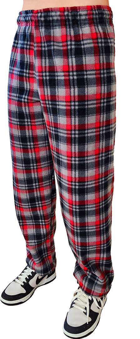 Mens Autumn And Winter Fashion Casual Plaid Polar Fleece Pocket Hooded Zipper Buckle Composite Coat Jacket Thick Coat, Wine, Medium