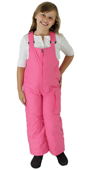 Girl's Insulated Pink Bib Ski Pants (Bubble Gum Pink)