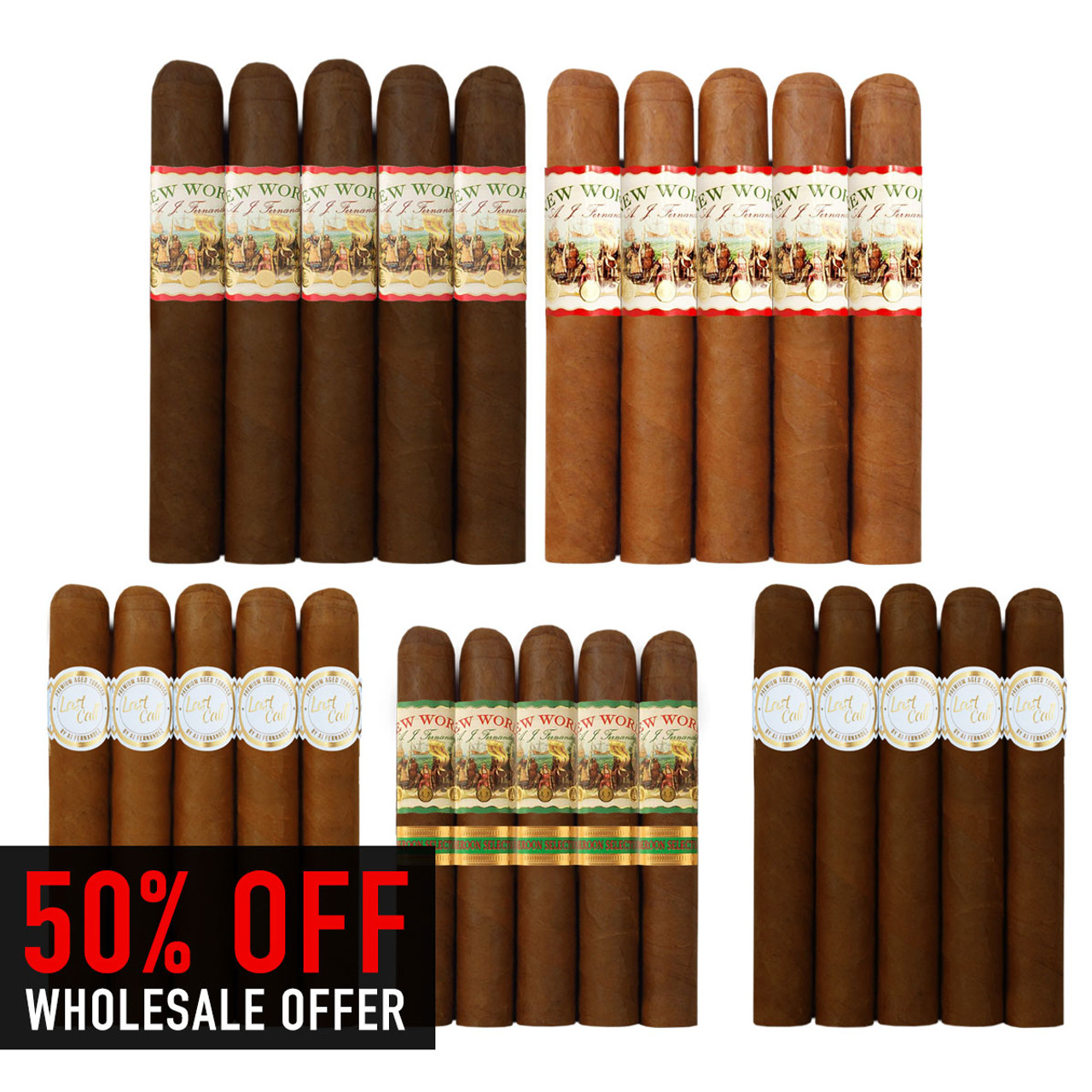 Aj Fernandez Master Case Flight Sampler 25 Cigar Special 50 Off Retail Pricing