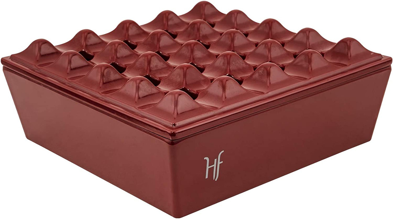 HF Barcelona Grid Ashtray Red | Cigar King