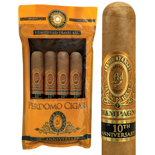 Perdomo 10th Anniversary Champagne Fresh Pack Humidor (6x54 / Pack 4)