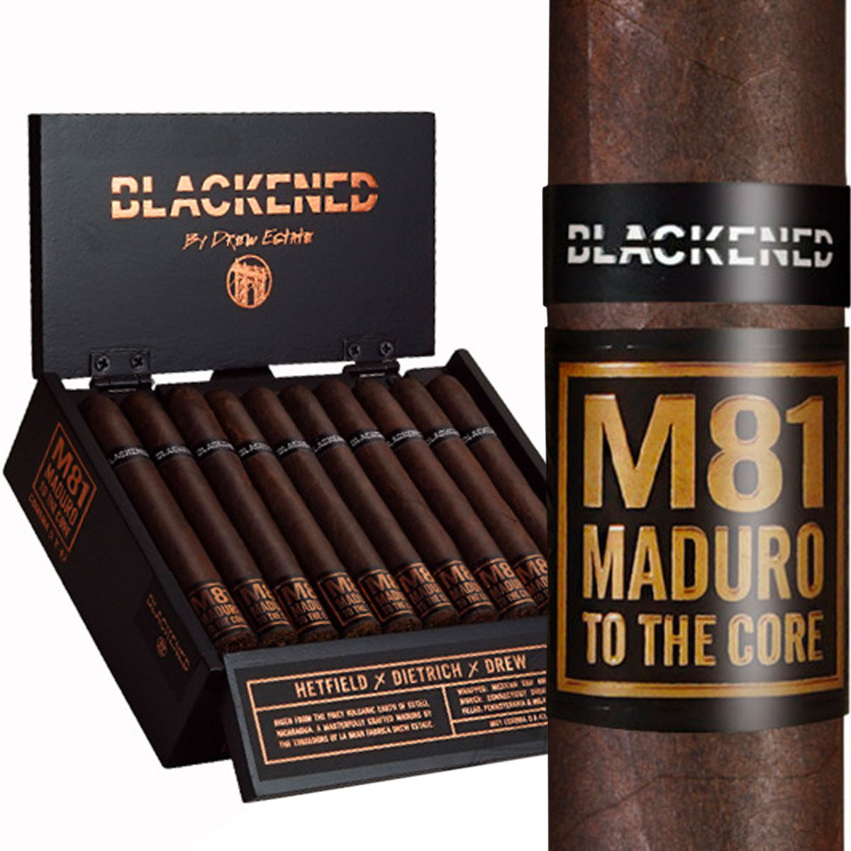 Blackened by Drew Estate M81 Maduro Robusto (5x50 / Box 20