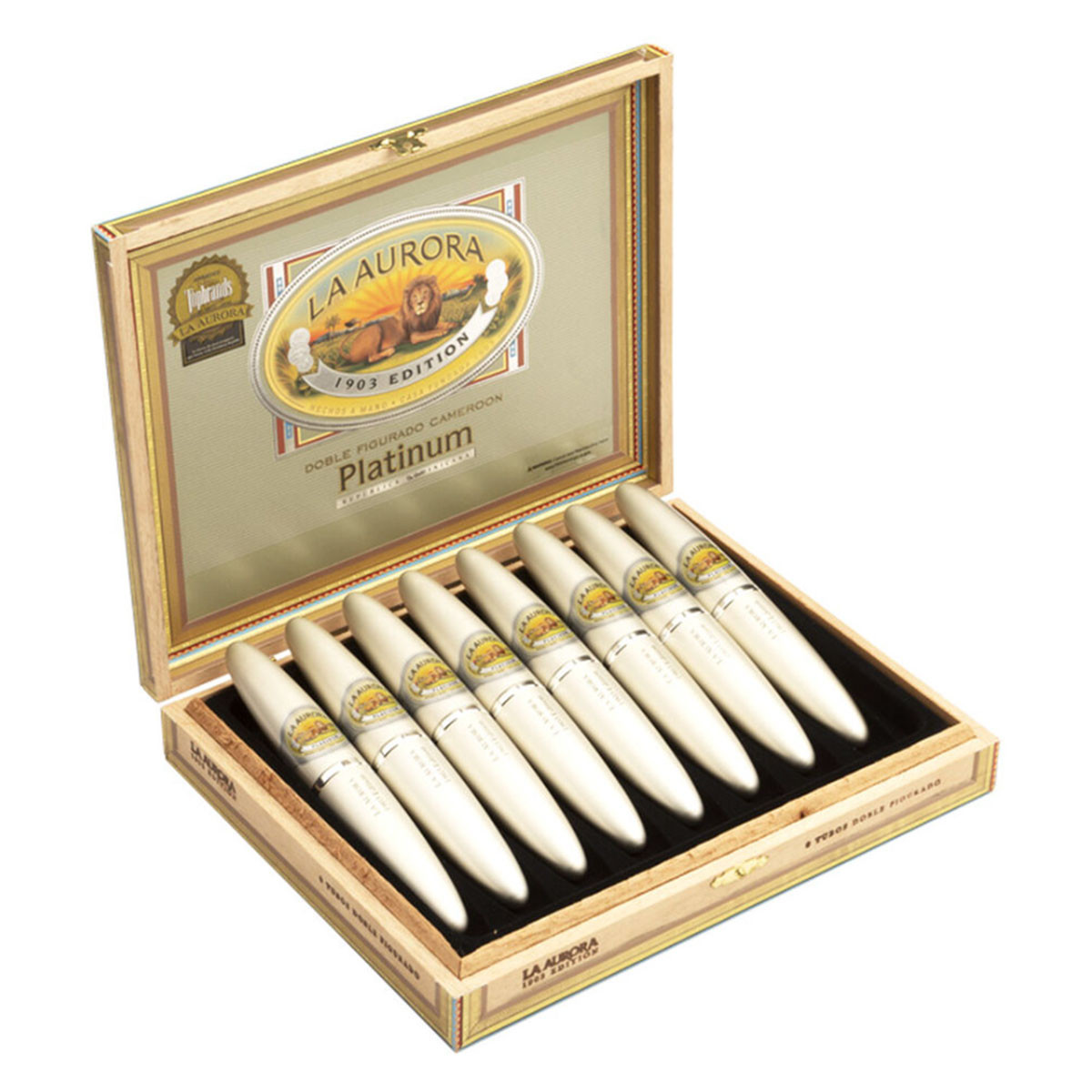 La Aurora Preferidos Platinum No. 2 Tubos Double Perfecto (5x54