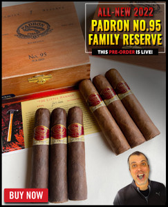 NEW 2022 Padron Family Reserve No. 95 Natural (4.75x60 / Box 10) + FREE SHIPPING ON YOUR ENTIRE ORDER!