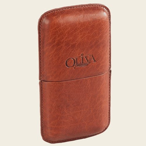 Oliva Premium Leather 3 Cigar Travel Case Oliva Premium Leather 3 Cigar Travel Case