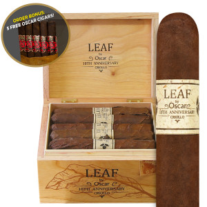 Leaf By Oscar 10th Anniversary Criollo Toro (6x52 / Pack 10) + Free Cigars!