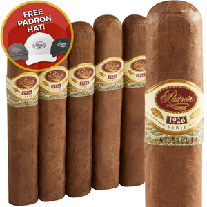 Padron 1926 Series No. 9 Natural Gordo (5.2x56 / 5 Pack) + FREE Padron Hat! ($25 Value!) Padron 1926 Series No. 9 Natural Gordo (5.2x56 / 5 Pack) + FREE Padron Hat! ($25 Value!)
