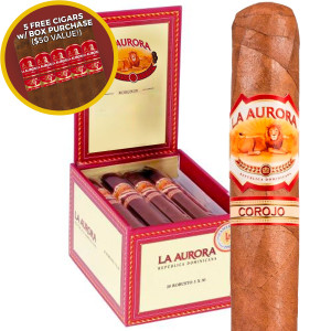 La Aurora 1962 Corojo Gran Toro (6x58 / Box 20) + FREE La Aurora 5-Pack ($50 Value!)