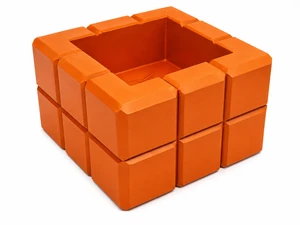 Colibri Heritage Cube Ashtray Orange