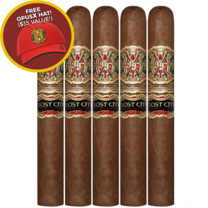 Arturo Fuente Opus X Lost City Double Robusto (5.7x52 / 5 Pack) + FREE Fuente OpusX Hat! ($35 Value!)