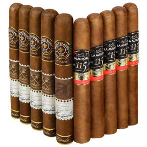 Slam Pack: Montecristo Espada Guard Toro vs La Aurora 115th Anniversary Toro (Assorted Sizes / 10 Pack) Slam Pack: Montecristo Espada Guard Toro vs La Aurora 115th Anniversary Toro (Assorted Sizes / 10 Pack)