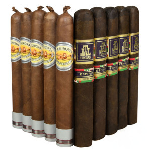 Slam Pack: La Aurora Preferidos 1903 Cameroon Toro vs Trinidad Espiritu No.3 Toro (Assorted Sizes / 10 Pack) Slam Pack: La Aurora Preferidos 1903 Cameroon Toro vs Trinidad Espiritu No.3 Toro (Assorted Sizes / 10 Pack)