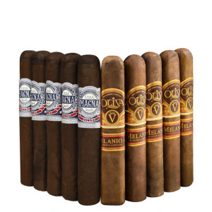 Slam Pack: Casa Magna Oscuro No.4 Corona vs Oliva Serie V Melanio No.4 Petite Corona (Assorted Sizes / 10 Pack) Slam Pack: Casa Magna Oscuro No.4 Corona vs Oliva Serie V Melanio No.4 Petite Corona (Assorted Sizes / 10 Pack)