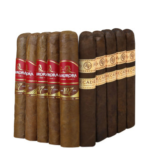 Slam Pack: La Aurora 107 Nicaragua Robusto vs Rocky Patel Decade Robusto (Assorted Sizes / 10 Pack)