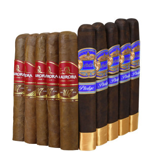Slam Pack: La Aurora 107 Nicaragua Robusto vs E.P. Carrillo Pledge Sojourn Toro (Assorted Sizes / 10 Pack)