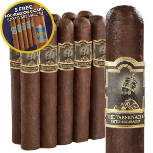 Tabernacle Broadleaf Torpedo (4.5x52 / 10 Pack) + 5 Free Cigars! (Up To $67 Value!)