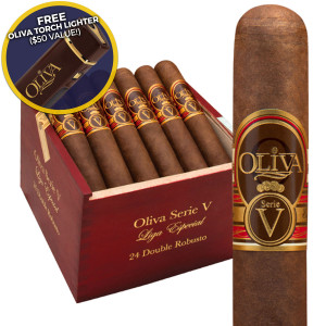 Oliva Serie V Double Toro (6x60 / Box 24) + Free $50 Torch Lighter!