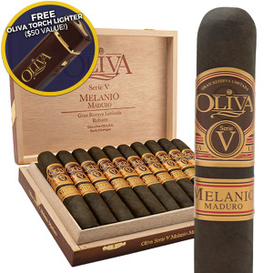 Oliva Serie V Melanio Maduro  Churchill (7x50 / Box 10) + Free $50 Torch Lighter!