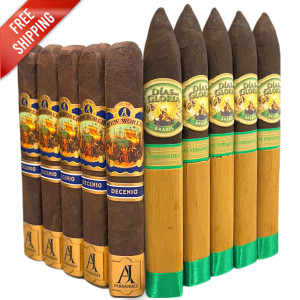 Slam Pack: AJ Fernandez New World Decenio Robusto vs AJ Fernandez Dias de Gloria Brazil Figurado (Assorted Sizes / 10 Pack)