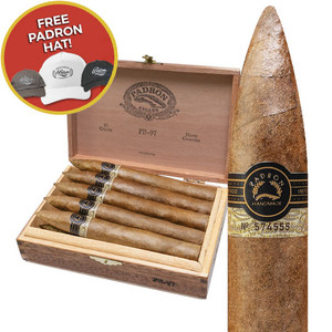 Padron Black PB-97 Natural (6.7x54 / 5 Pack) + FREE Padron Hat! ($25 Value!)