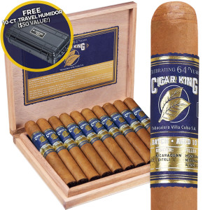 Copy of Cigar King Celebrating 64 Years Connecticut Torpedo (6.2x52 / Box 10) + Free Travel Humidor ($50 Value!)