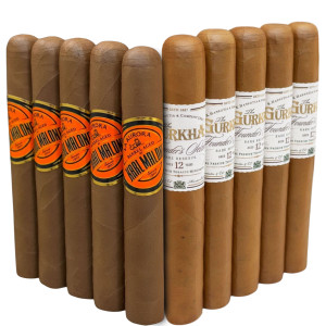 Slam Pack: La Aurora Karl Malone Barrel Aged Toro vs Gurkha Founder's Select XO Gordo (Assorted Sizes / 10 Pack)